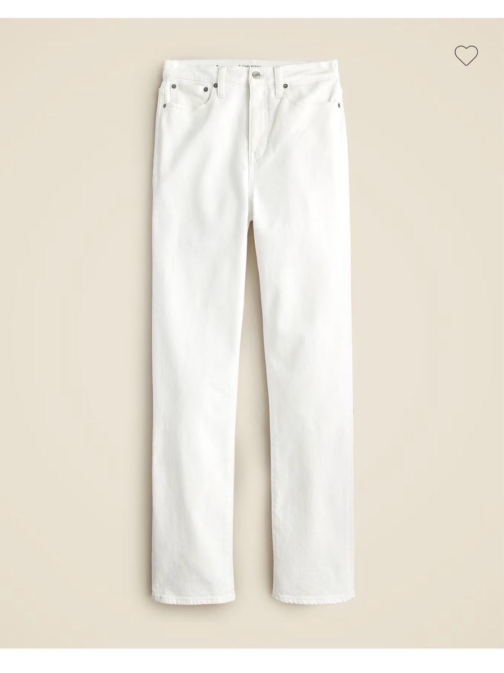 J. Crew White Straight-Leg Women's Jeans